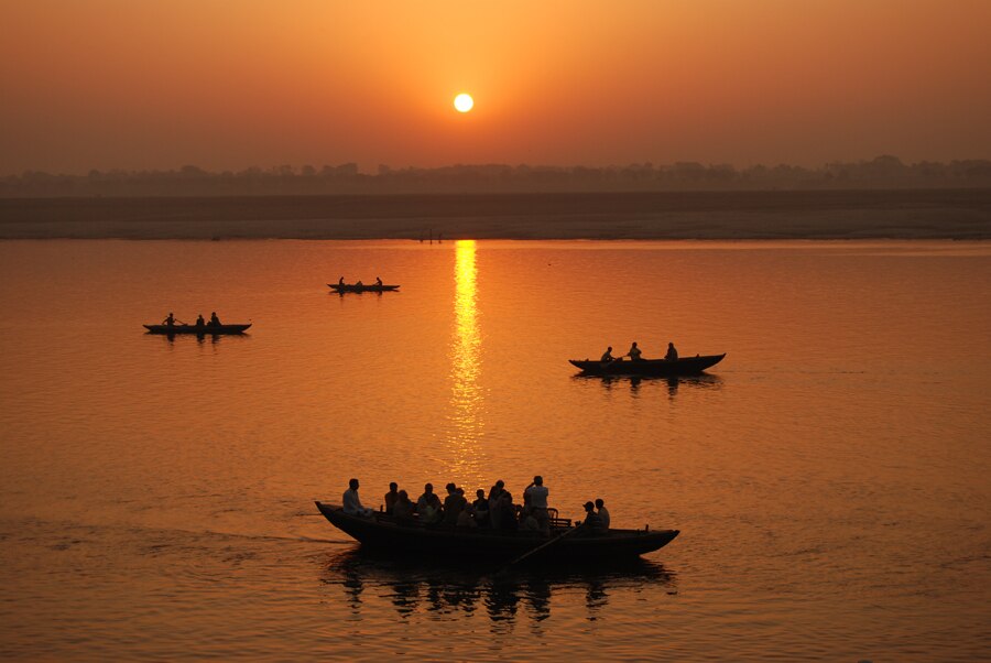 Watching the sun rise over the ghats of Varanasi from the vantage point of the Ganga is definitely an experience