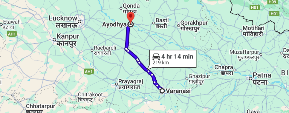 Ayodhya and Varanasi are close enough for the travel between them to be a comfortable and fun journey
